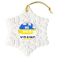 Cafepress - nema rata u Ukrajini Podrška Inter - okra za snježnu pahuljicu