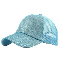 Labakihah Sun Hat Ponytail Messy Buns Trucker Plain bejzbol Visor Cap Unise Glitter Hat Kamiondžija