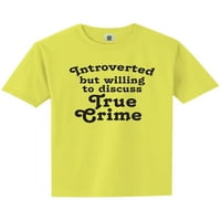 Introvertirano .. .discuss pravi zločin kratki rukav Neon majica