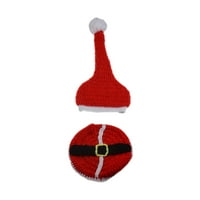 Postavite novorođeni božićni šešir ručni rad Kreativni fotografski ukras Hat Božićni šešir za dijete djeteta (crveno)