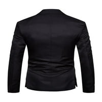 Muški tuxedo blazer dugih rukava s dugim rukavima oblozi obični ležerni slim fit odjeća Formalno poslovno