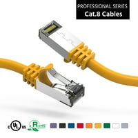 3ft mačka. S FTP Ethernet mrežni kabel žutog 26awg, pakovanje