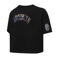 Ženski PRO standardni Black Brooklyn Nets Cityscape Cutchy majica