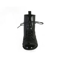 Rochimi Womens Boot čipke up jahanje čizme Mid Calf zimske cipele na otvorenom retro ne klizanje Comfort