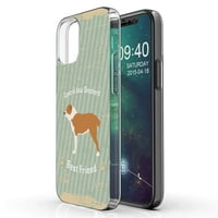 Talozna tanka futrola za telefon kompatibilna za Apple iPhone Pro max, pastirnog pasa za pse, lagana, fleksibilna, meka, SAD
