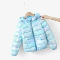 Djevojke zimske puffer jakna s kapuljačom jesen zima od kaputa od pune boje veličine 100