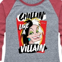 Disney Villians - Cruella Chillin poput negativca - Ženska grafička majica Raglan