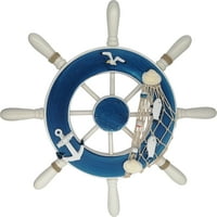Homgreen nautički dekor nautički brod na plaži Drveni brodski kotač Kotač Zidni dekor Vrata Hange Ornament