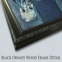 Claude Lorrain matted crnarna ukrašena uokvirena umjetnička štampa 'sa pastirima - Pont Molle'