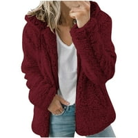 WHLBF žene jesen zimski džemper kaput odozgo za čišćenje, modna ženska topla FAU kaput jakna zimski