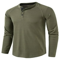 Muška majica Majica s majicama Henley izrez bluza Muški casual osnovni tee svakodnevno trošenje vojske