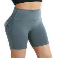 HAITE WOOD Vježba kratke hlače Brze suhe tajice Tummy Control Yoga kratke hlače za teretanu dno Sport