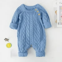 Juebong Baby tuš odjeće za dane dana novorođenih dječaka Dječji džemper džemperi Pleteni kombinezon