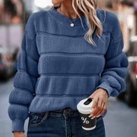 apsuyy modne žene pulover džemper- labav fit solidne boje dugih rukava okrugli vrat rastegnuti meki