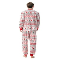 Božićne pidžame za porodicu, poliester Božićne PJS podudaranje, mama i ja odgovarajućim odijelima