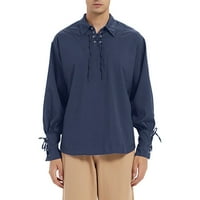 Muška majica modna casual jednostavna majica kaiševe u boji TOP bluza Muška bluza vrh