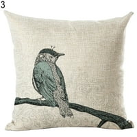 Park Vintage Bird and Tree Listovi Dekorativni pamučni posteljina od jastuka jastuk za jastuk