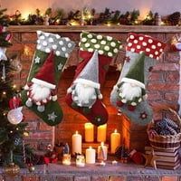 Velike božićne čarape Privjesni tkanini ukrasi bombona poklon torba Šuma Old Man lutke čizme Početna