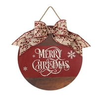 Božićni drveni viseći znakovi ukras vrata venčasti božićno dobrodošlicu potpisuju prednja vrata sa lukom