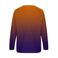 Kiplyki Clearence Pulover Ženski vrhovi gradijentni tisak dugih rukava pulover Crewneck Dukserice Trendi