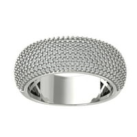 Araiya 14k Bijeli zlatni dijamantski vjenčani prsten za žene, veličine 9