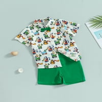 Dugme za letnje odjeće za dijete dolje niz majicu kratkih rukava Elastični struk kratke hlače modne