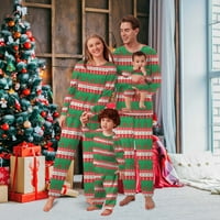 Božićna mama mammy print bluza i hlače xmas porodična odjeća pidžama