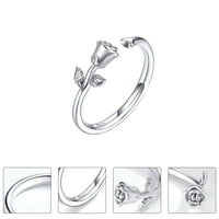 Prsten za prste ruže elegantni kreativni prsten za žene nakit prsta srebro
