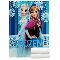 Frozen Elsa Fleece ćebe, super meka flanel pokrivač za krevet, luksuzno ugodno plišanje nejasno pokrivač,