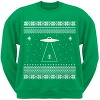 Vanzemaljski snop ružnog božićnog džempera zelena dukserica za odrasle posade - srednja