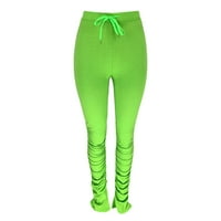 Pgeraug pantalone za žene RUN WorksOut Joggers Hlače Gradilište Yoga Sport Slonovane gamaše Green l
