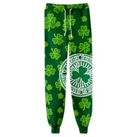 Modni unisni Ležeran Saint Patrick's Dan ispisane odraslih jogger hlače vojska zelena xxl