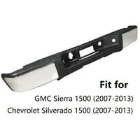 Stražnji korak od nehrđajućeg čelika W Bumper W Licenjska tablica, fit za GMC Sierra Chevrolet Silverado,