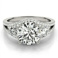 14k bijeli zlatni kamen splitski prsten za dijamantski zaručni prsten