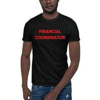 Crvena financijska koordinatorka kratka rukava pamučna majica s nedefiniranim poklonima
