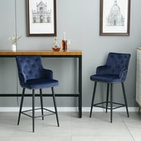 BornMio Modern Style Bar stolica sa naslonima za ruke i noge, Rivetirani dizajn je moderniji