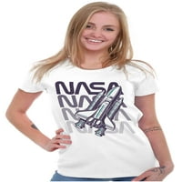 Vaporwave Shuttle Nasa Worm Logo Ženska majica Dame Tee Brisco Brends L