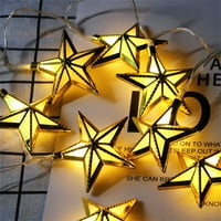 YCOLEW CLEARINCE noćna svjetla LED svjetla LED ramadans Eids String svjetla 3D zvijezde-lampica Početna