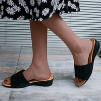 Ženske papuče modne proljeće i ljetne žene papuče klinove sandale casual pune boje velike veličine otvorenog