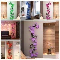 3D DIY uklonjiva umjetnička vinilna naljepnica vinilna zidna zidna, vazni cvjetni stablo za cvijeće