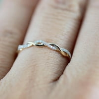Dnevni pokloni Fledorashia Mother Days Prsteni upleteni oblik Dijamantna angažmana prstena slaganja