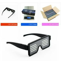 Svijetli naočare sa USB punjivim i bežičnim treptajućim zaslonom, imaju dinamičke uzorke, svjetle naočale