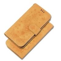 Feishell novčanik futrola za iPhone 14, za žene muškarci, leptir i ruža reljefna PU kožna magnetska