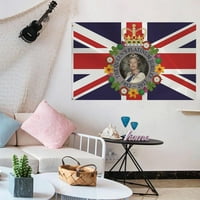 Glad Platinum Jubilee Union Jack Zastava sa kraljicom Platinum Jubilej zastava Njeno veličanstvo Kraljica