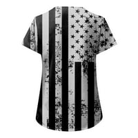 Dan nezavisnosti za žene Ispiši dnevne ljetne košulje za ženske tenk za vrat AMERIKAN 4. jula Ispis