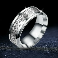 Yubnlvae Prstenovi Povucite čelični od nehrđajućeg prstena Povucite na titanijum čelični prsten Zlatni