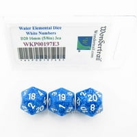 Vodene elementarne kockice sa bijelim brojevima D Apro of WonderTrail