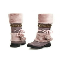 Gomelly Women za snijeg Nejasne čizme Fluffy zimske modne cipele s cipelama na otvorenom Whatword Walth Boot Purple 7