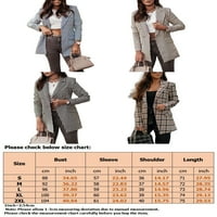Voguele Dame Blazer notch rever Poslovne jakne dugih rukava Radni rublje Blazers elegantna kardiganska