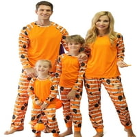 Bagilaanoe Porodična pidžama Podudarni setovi Halloween bundeve dugih rukava Stripe Sleepe Wightwend